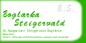 boglarka steigervald business card